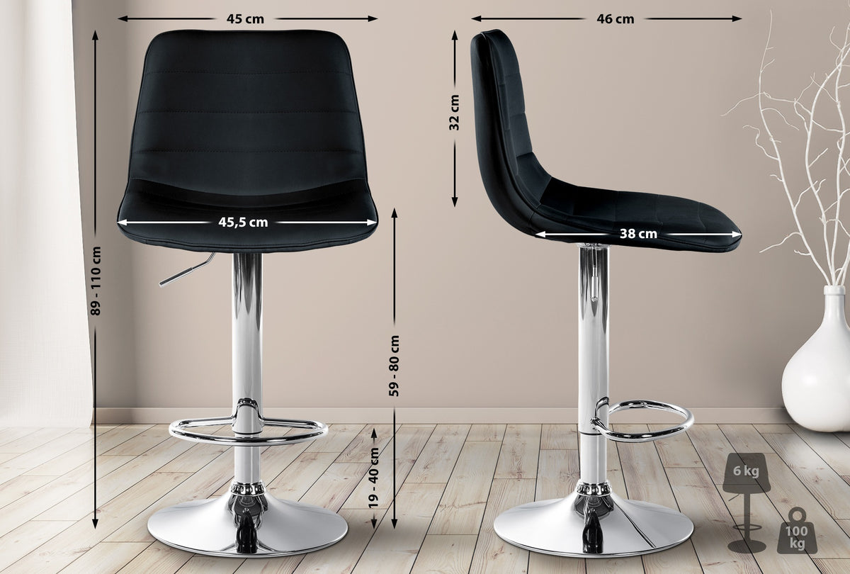 Barhocker Lex Kunstleder Chrom – Ansicht 12