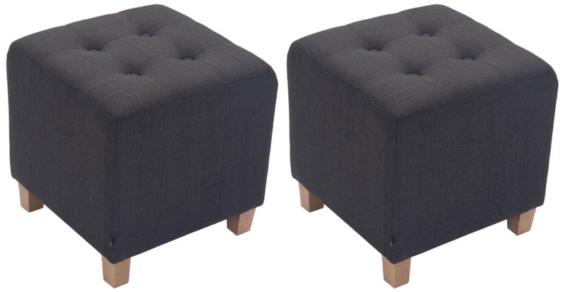 2er Set Sitzhocker Pharao, antik-hell