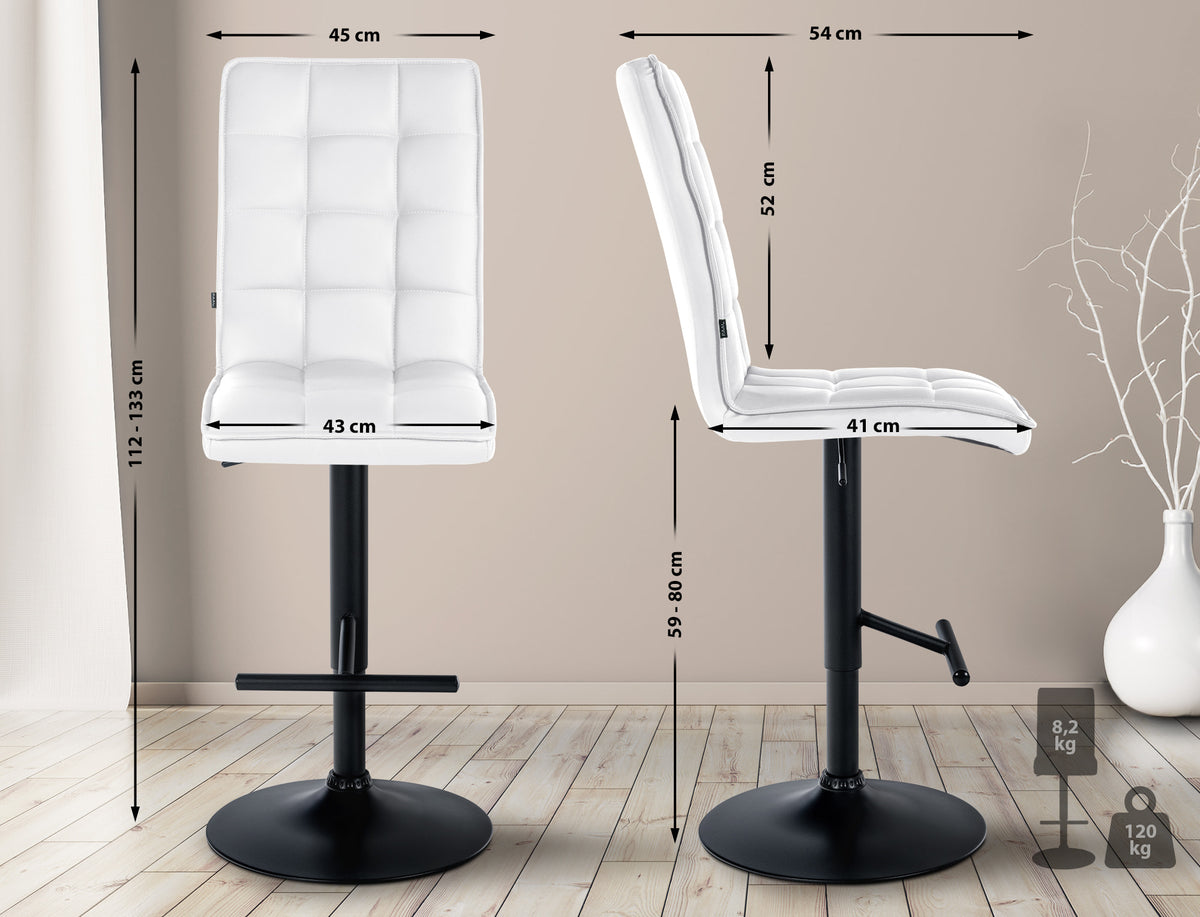 Barhocker Peking V2 Kunstleder schwarz – Ansicht 20