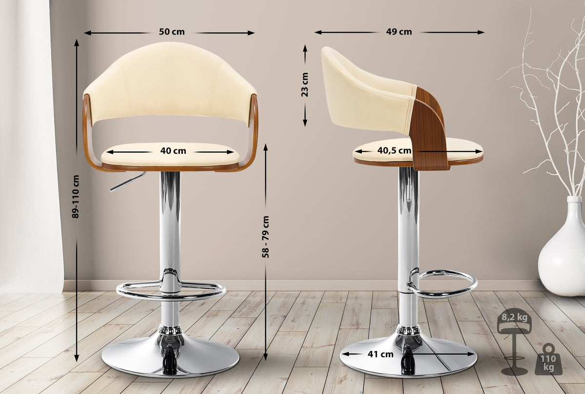 Barhocker Nilse Kunstleder chrom – Ansicht 2
