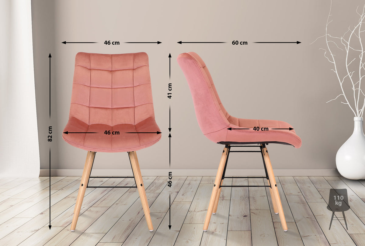 2er Set Stühle Leni Samt – Ansicht 18
