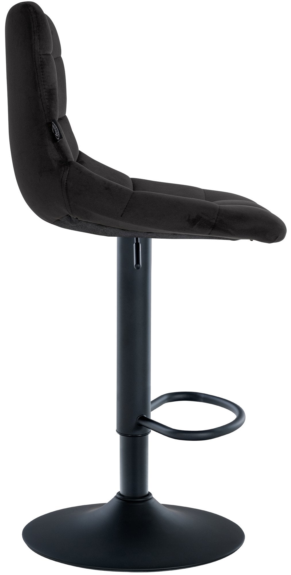Barhocker Jerry Samt schwarz – Ansicht 4