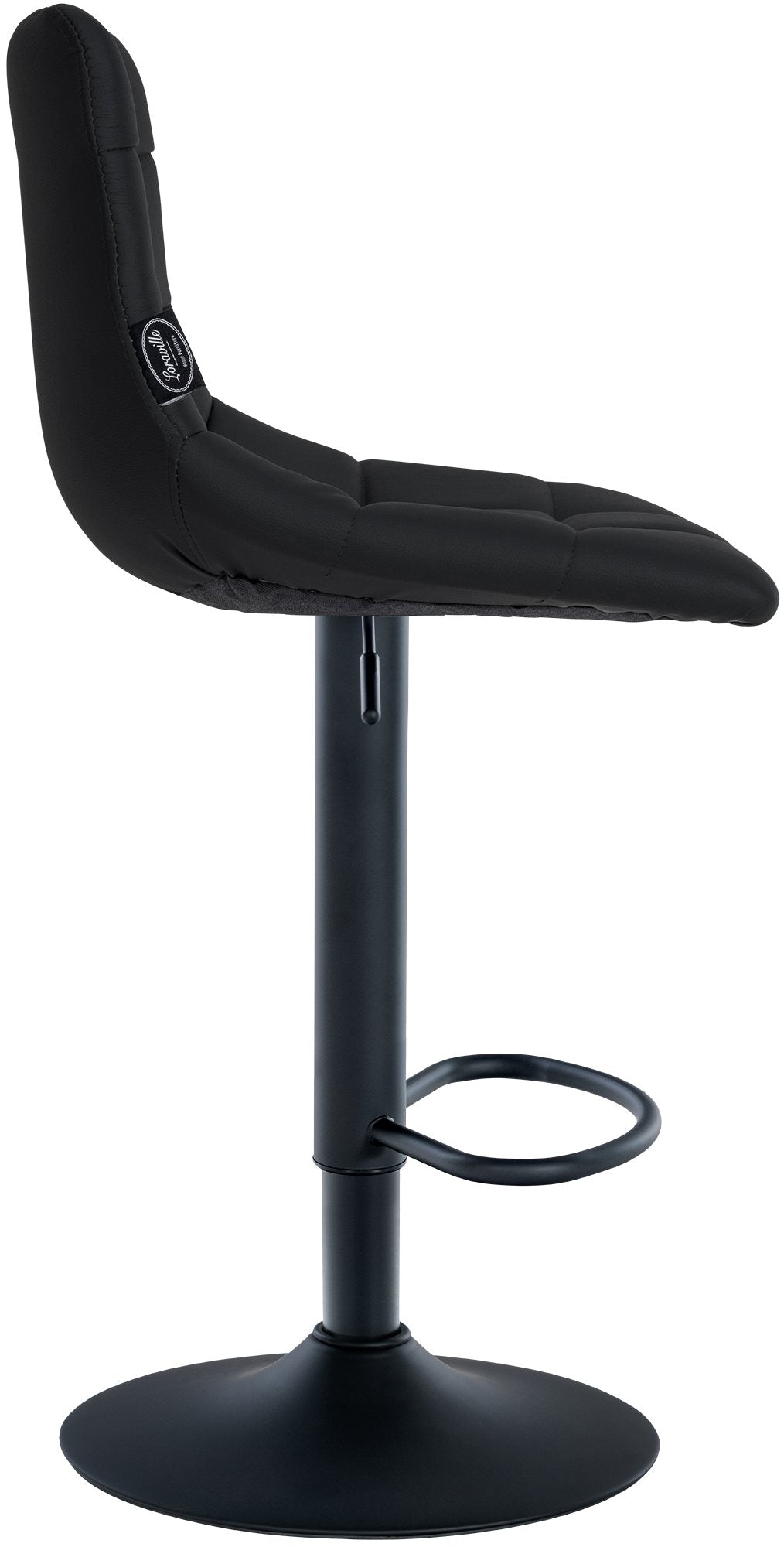 Barhocker Jerry Kunstleder schwarz – Ansicht 4