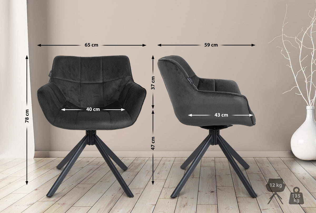 Stuhl Westport Samt – Ansicht 2