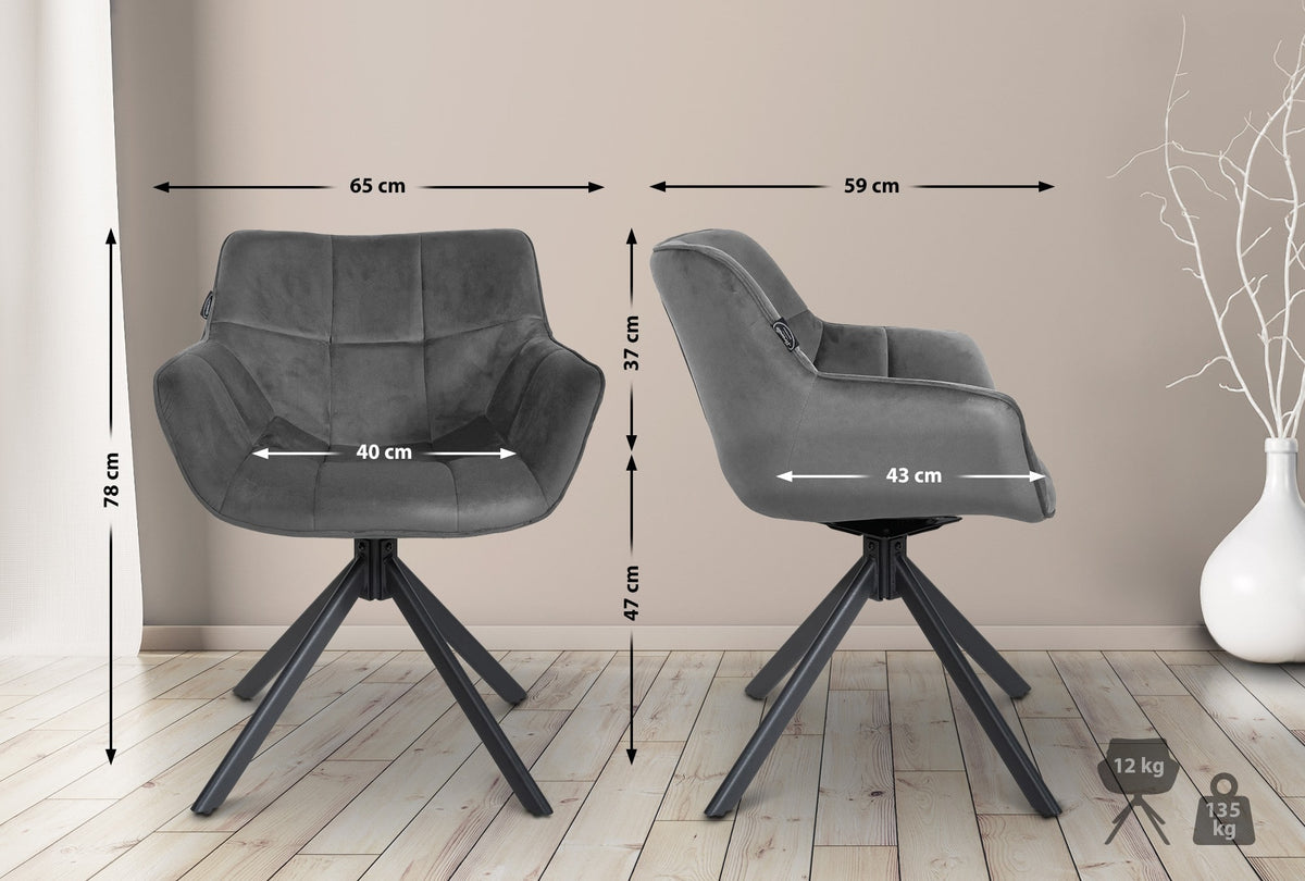 Stuhl Westport Samt – Ansicht 9
