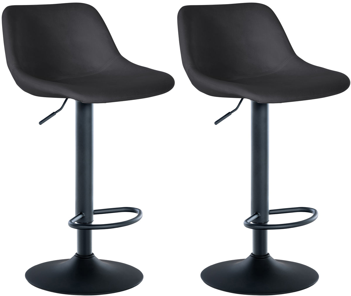 2er Set Barhocker Loft Samt – Ansicht 9
