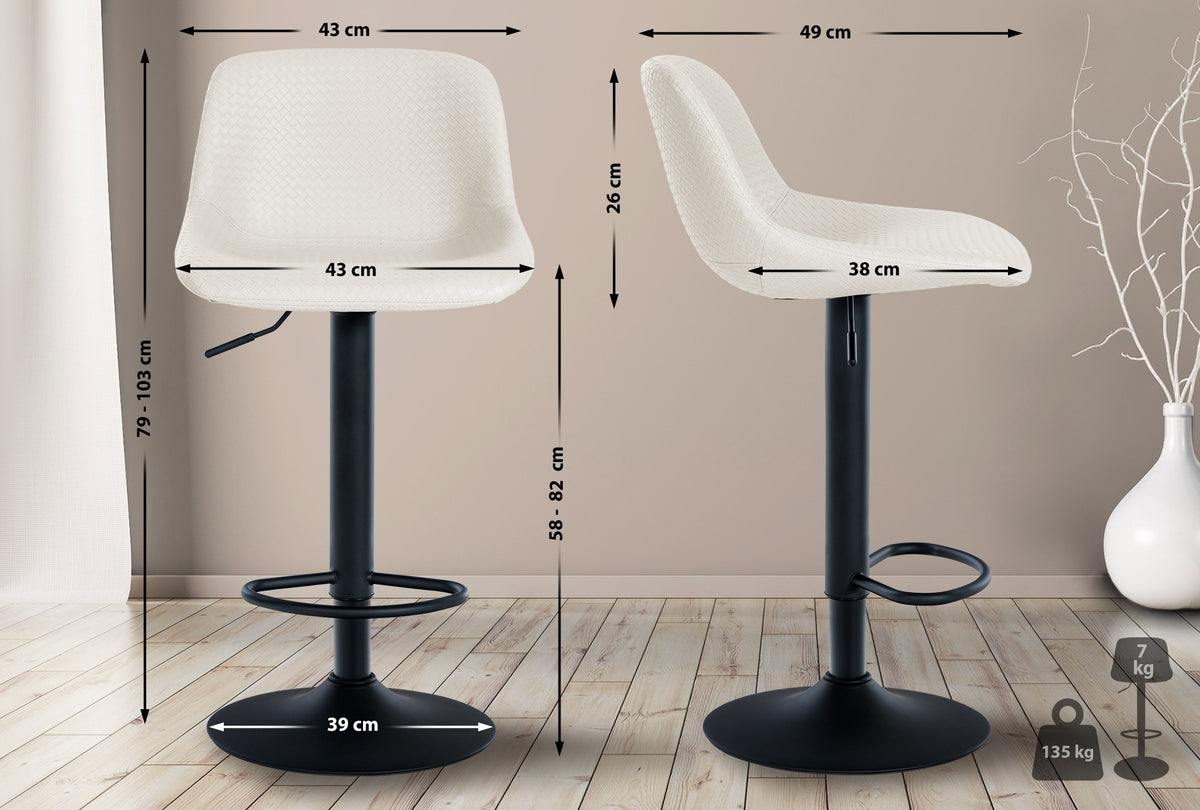 2er Set Barhocker Loft Kunstleder – Ansicht 18
