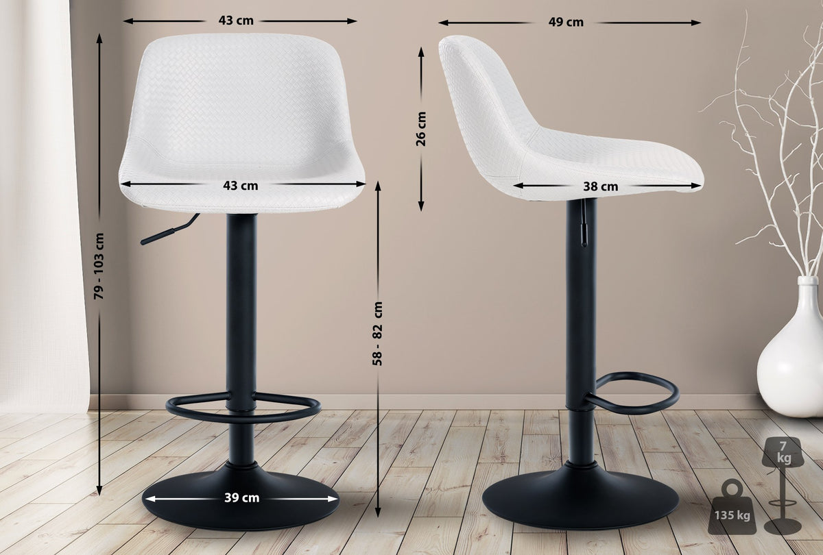 2er Set Barhocker Loft Kunstleder – Ansicht 10