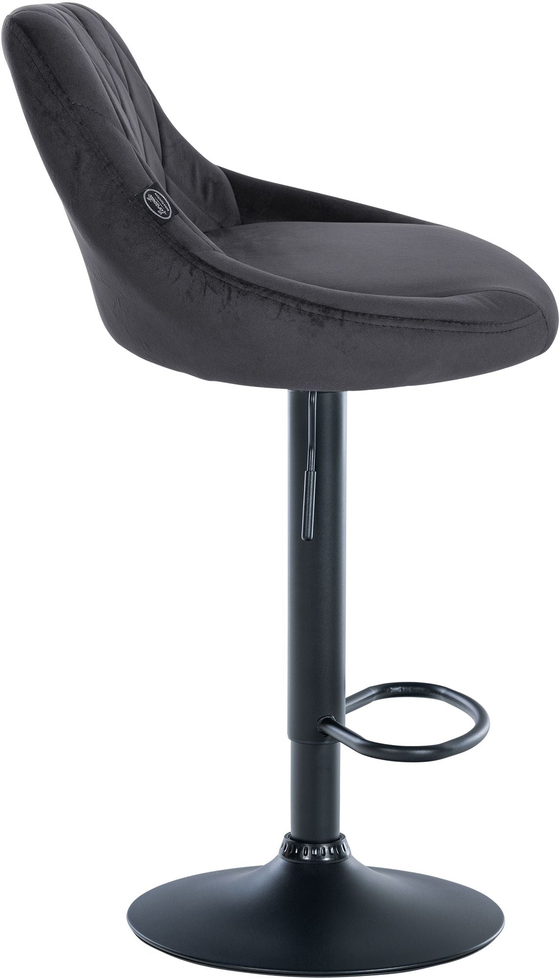 Barhocker Lazio Samt schwarz – Ansicht 4