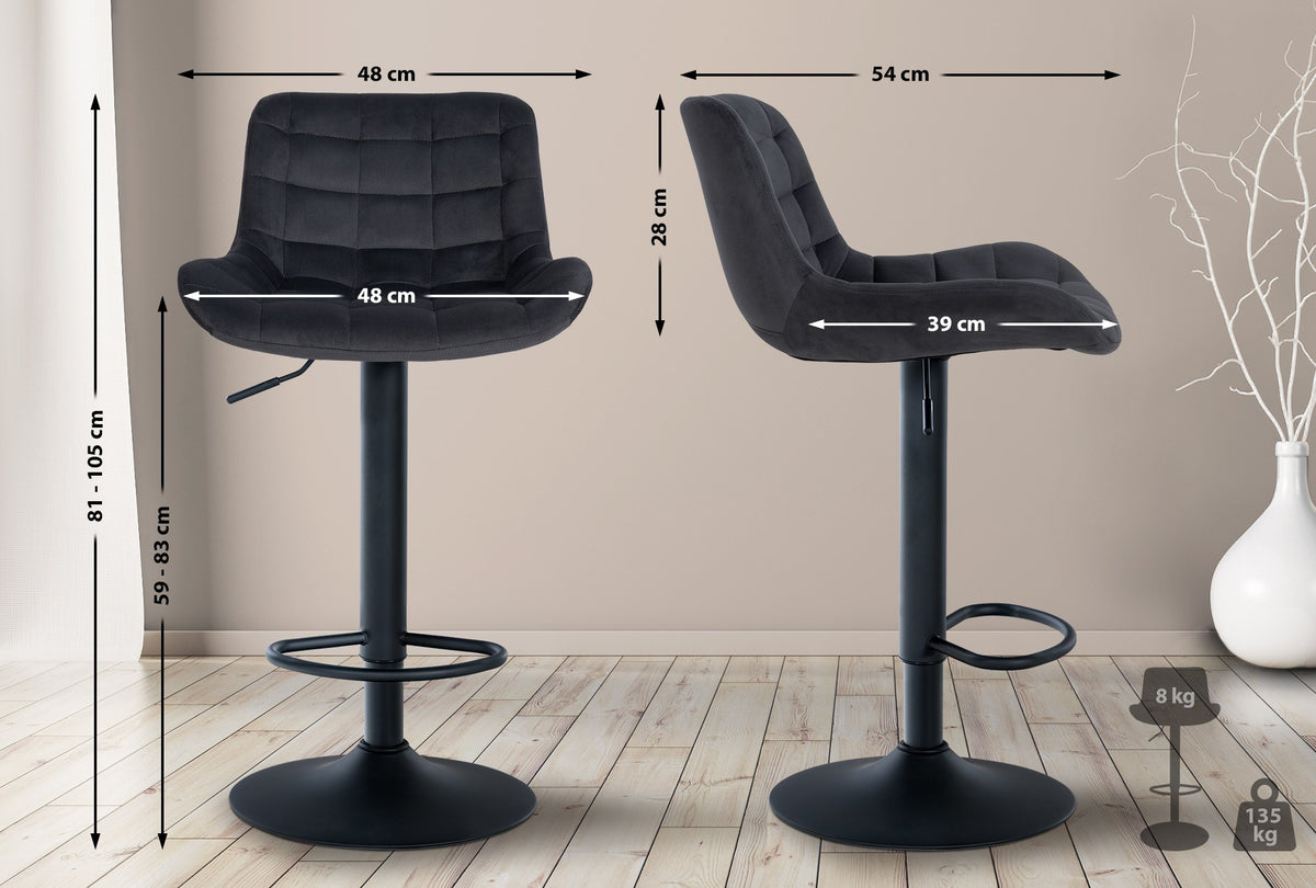 Barhocker Tover Samt – Ansicht 9