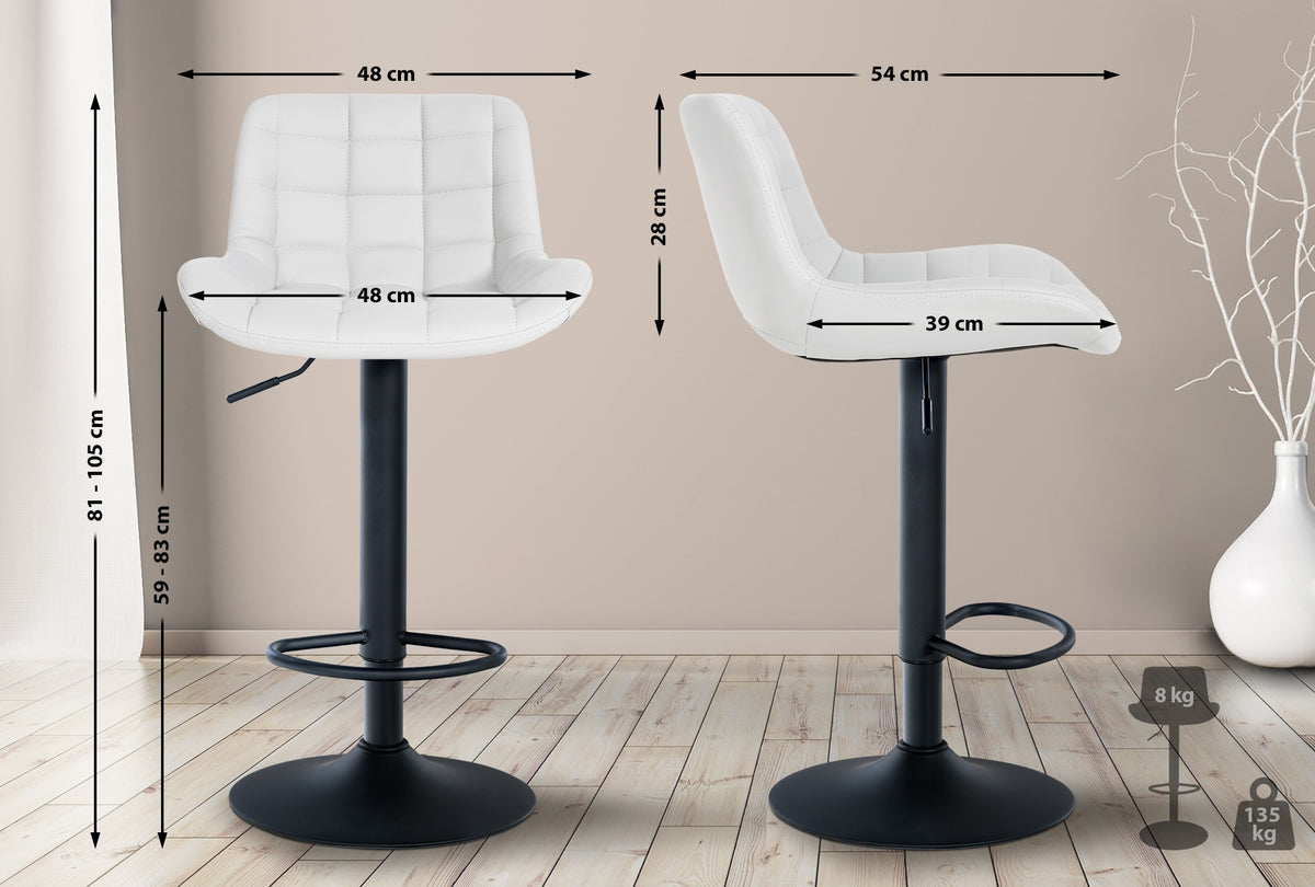 2er Set Barhocker Tover Kunstleder – Ansicht 9
