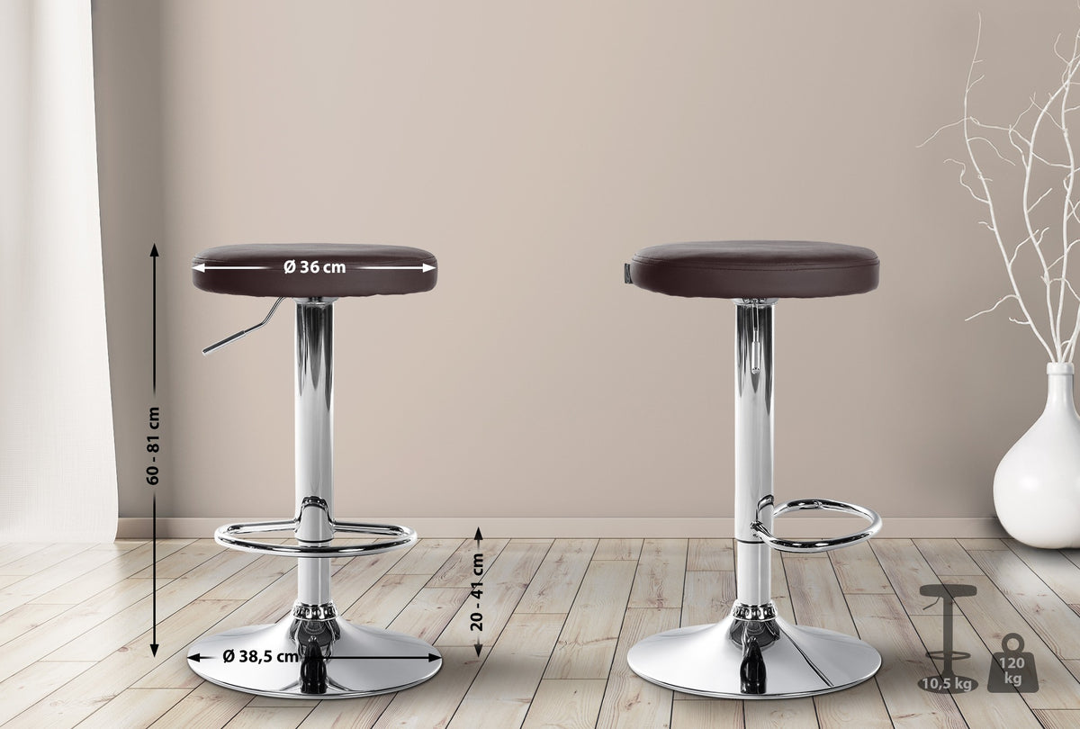 Barhocker Ponte Kunstleder chrom – Ansicht 2