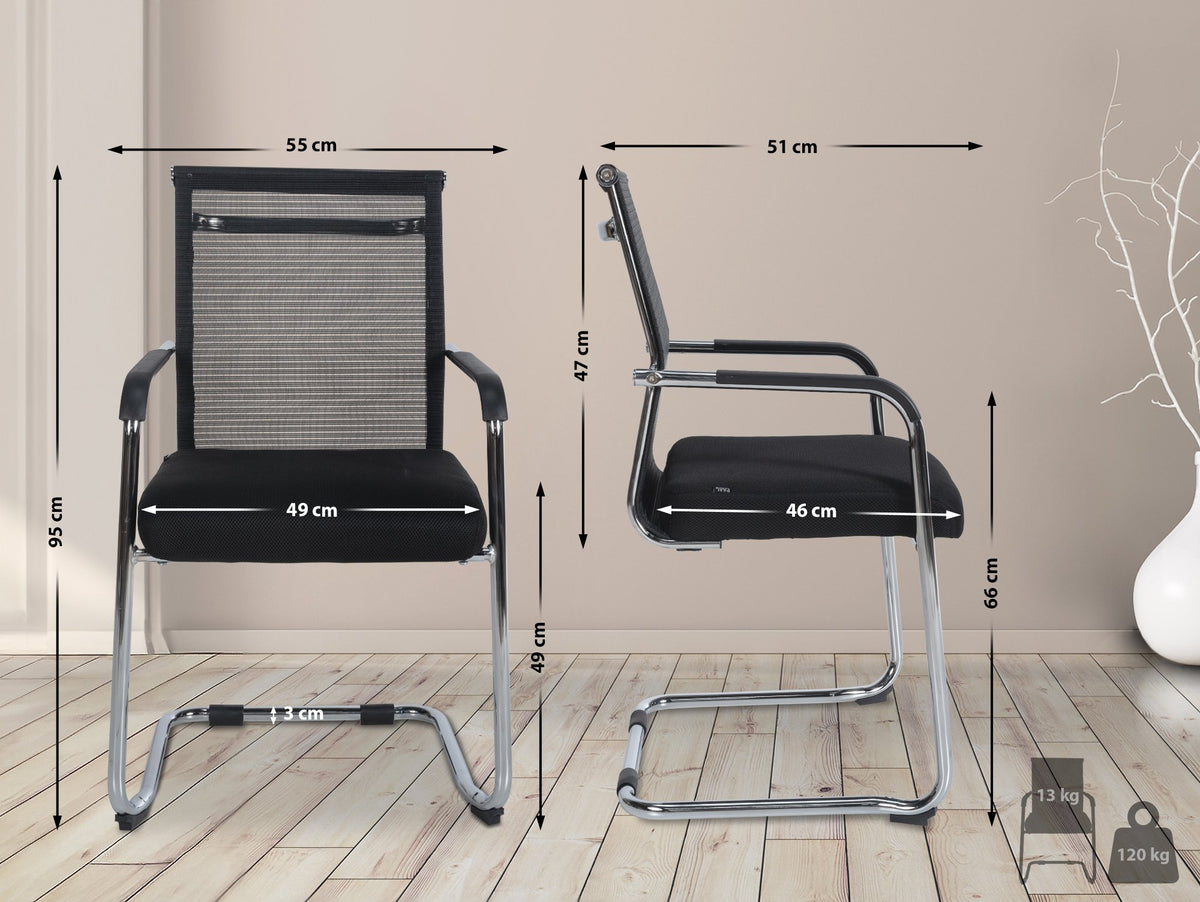 2er Set Besucherstühle Denny – Ansicht 2