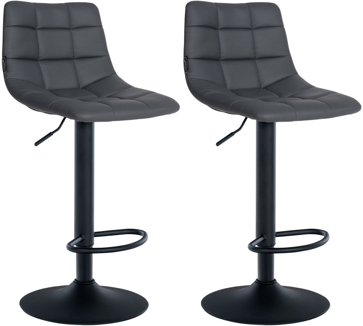 2er Set Barhocker Jerry Kunstleder schwarz – Ansicht 9