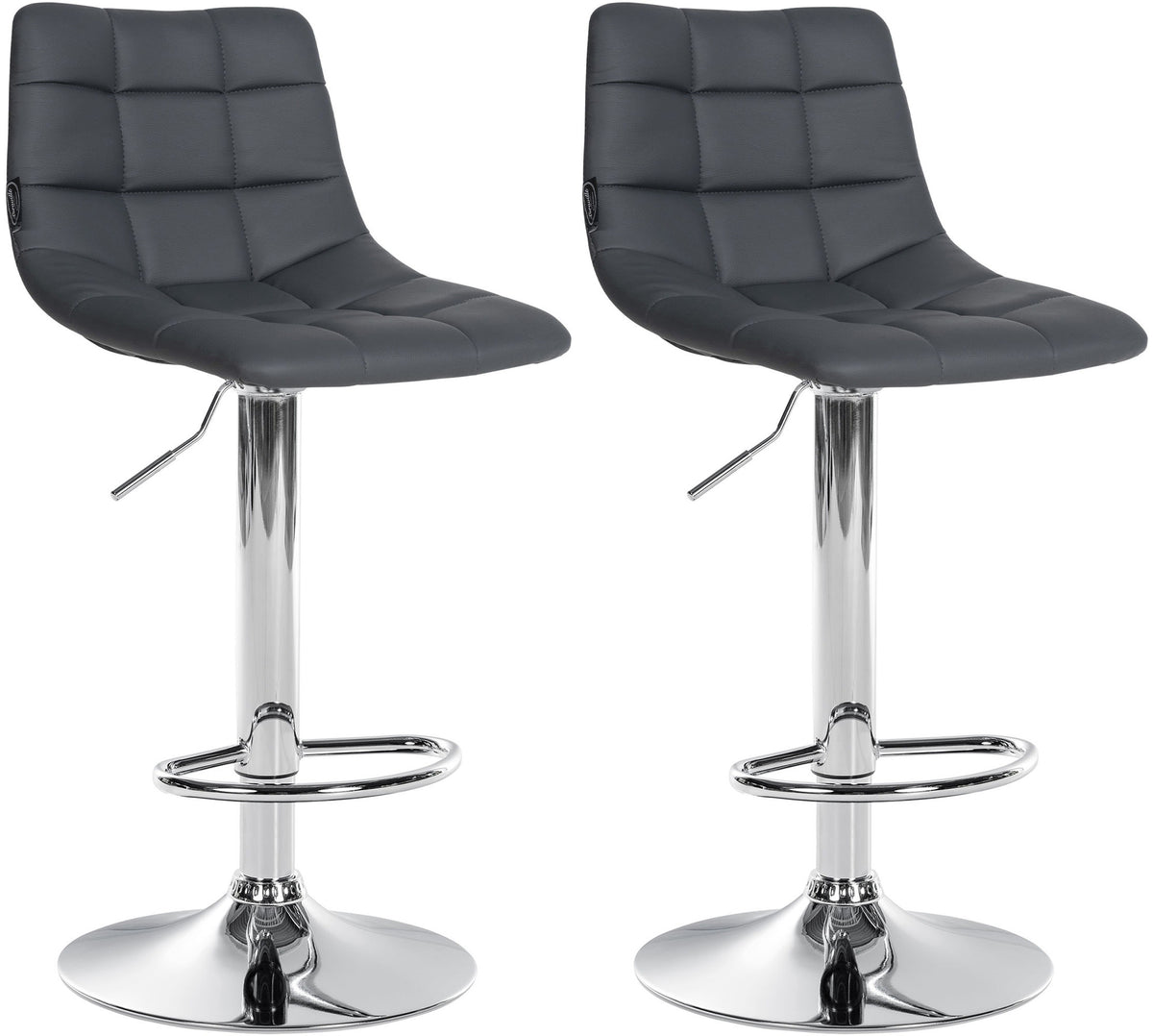 2er Set Barhocker Jerry Kunstleder chrom – Ansicht 9