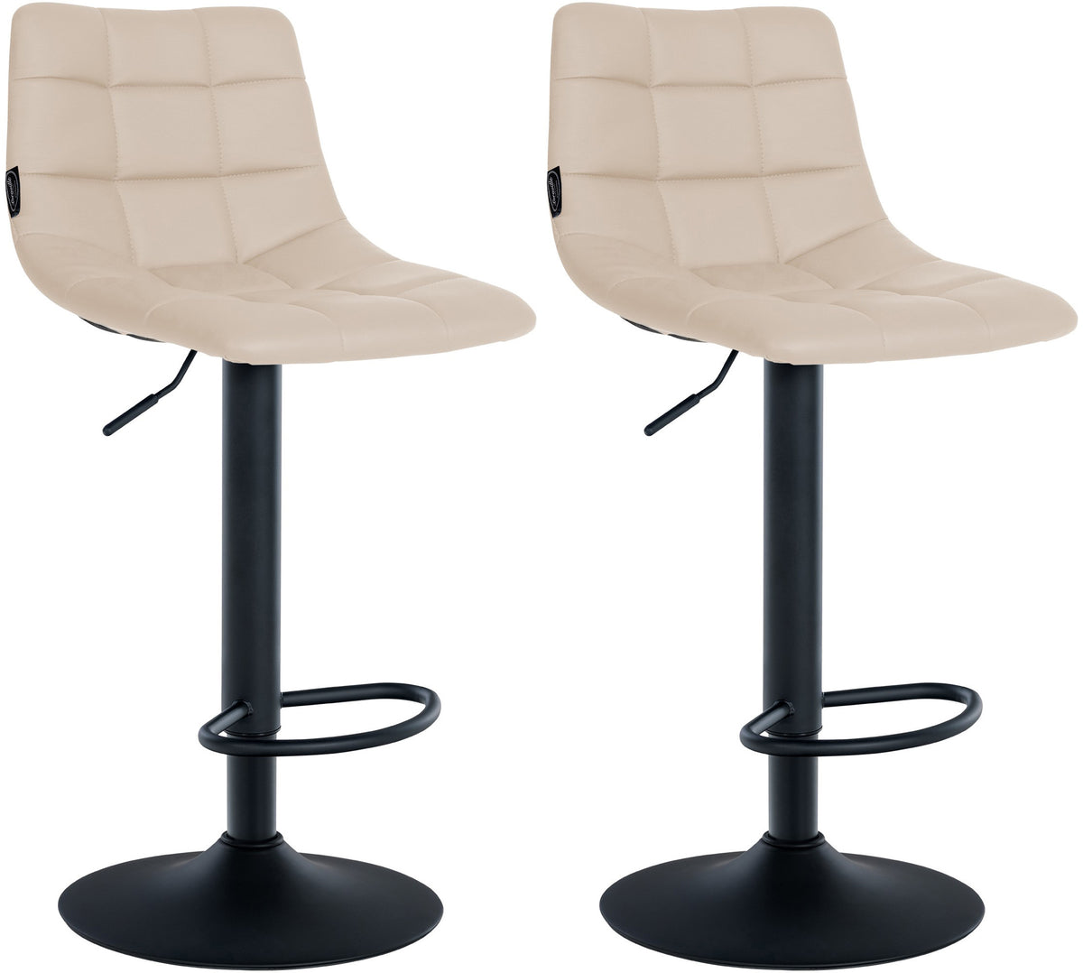 2er Set Barhocker Jerry Kunstleder schwarz
