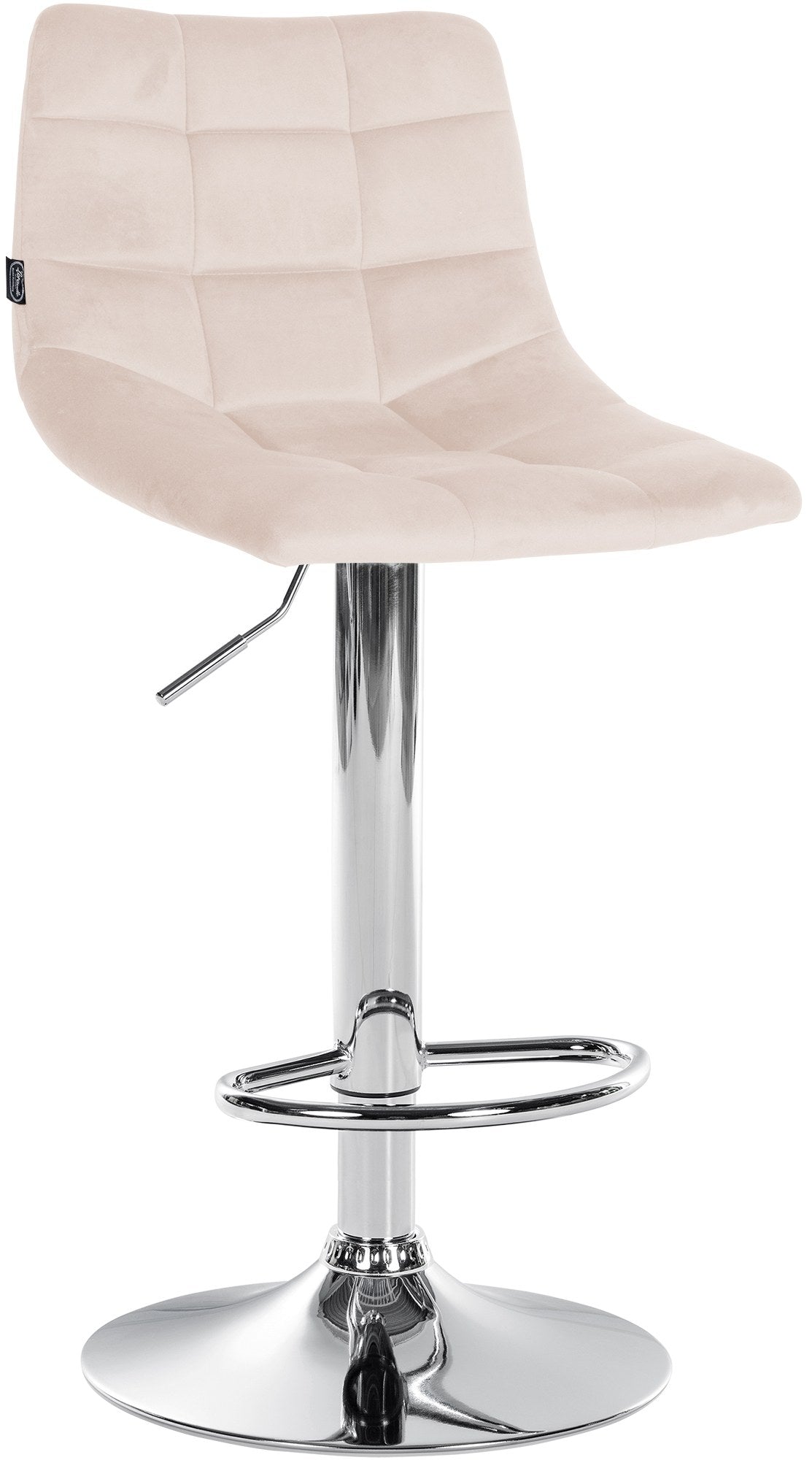 2er Set Barhocker Jerry Samt chrom – Ansicht 3