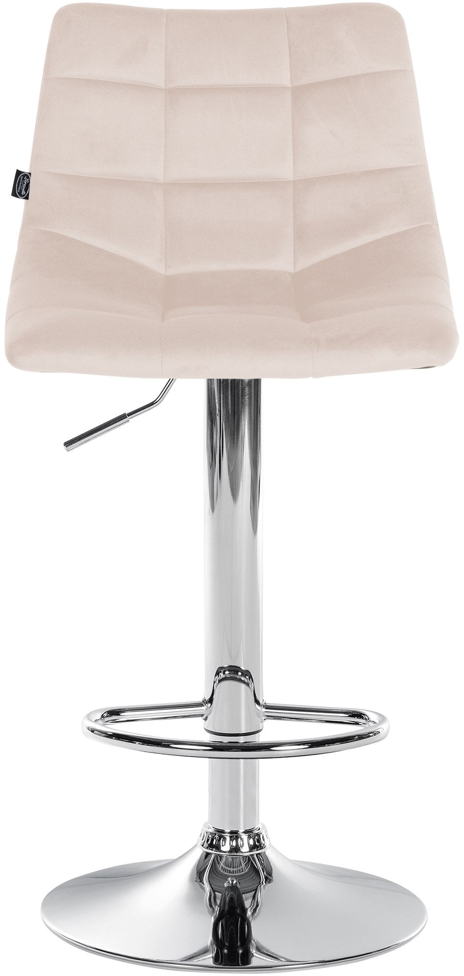 2er Set Barhocker Jerry Samt chrom – Ansicht 4