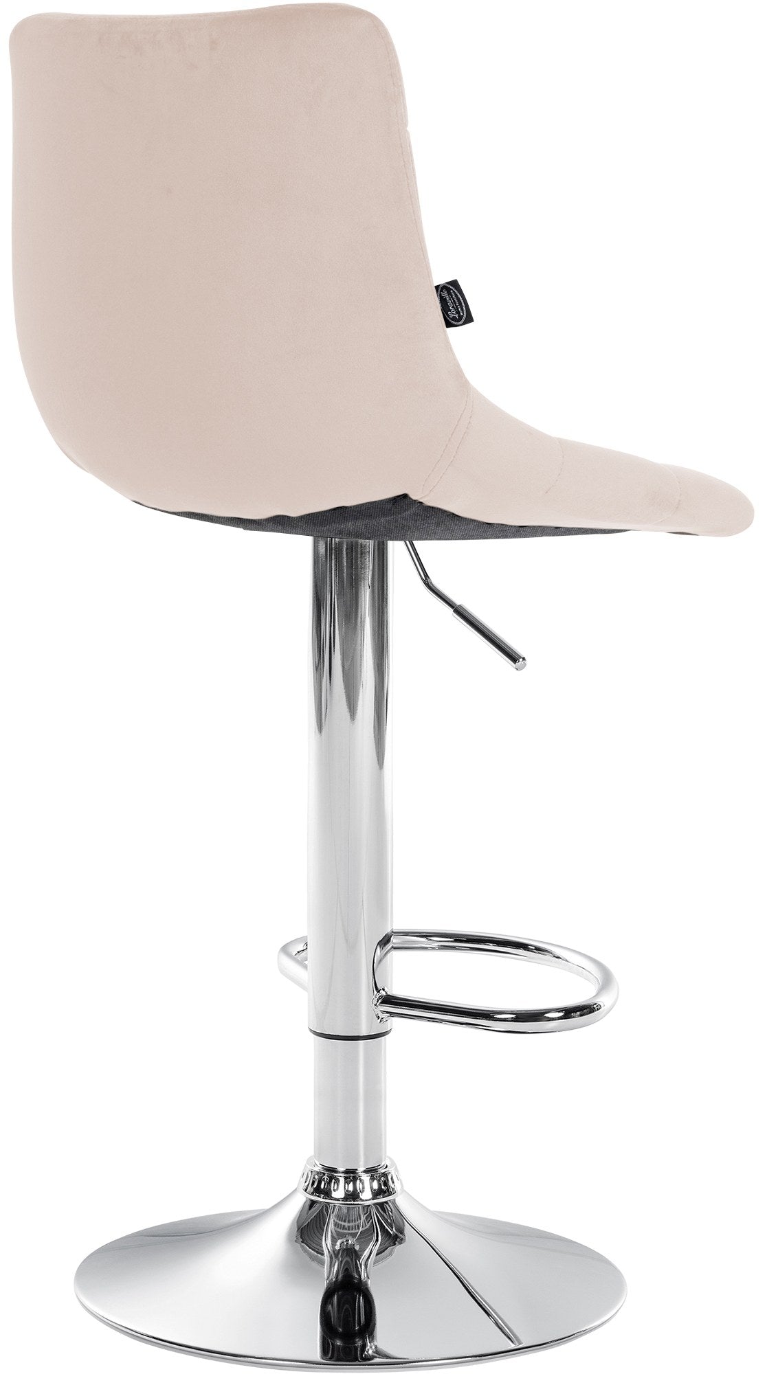 2er Set Barhocker Jerry Samt chrom – Ansicht 6