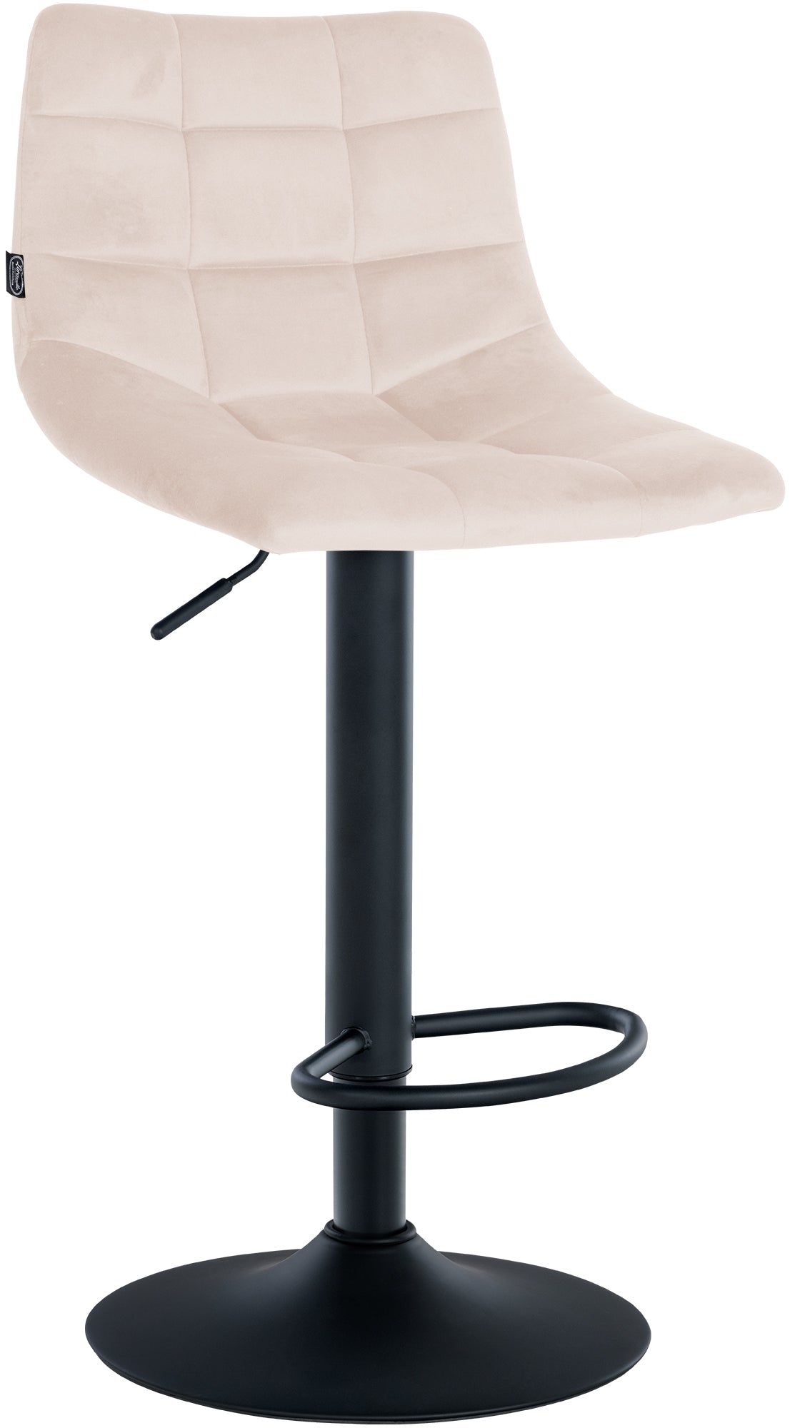 2er Set Barhocker Jerry Samt schwarz – Ansicht 3