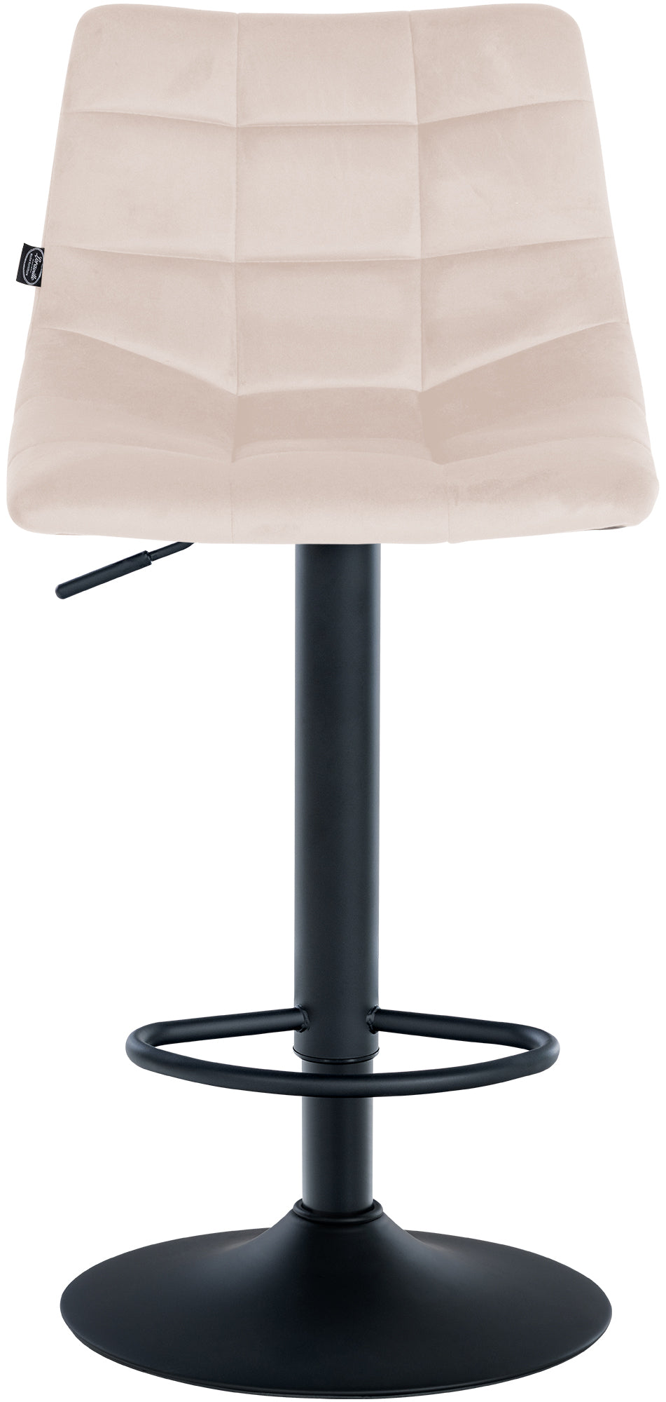 2er Set Barhocker Jerry Samt schwarz – Ansicht 4