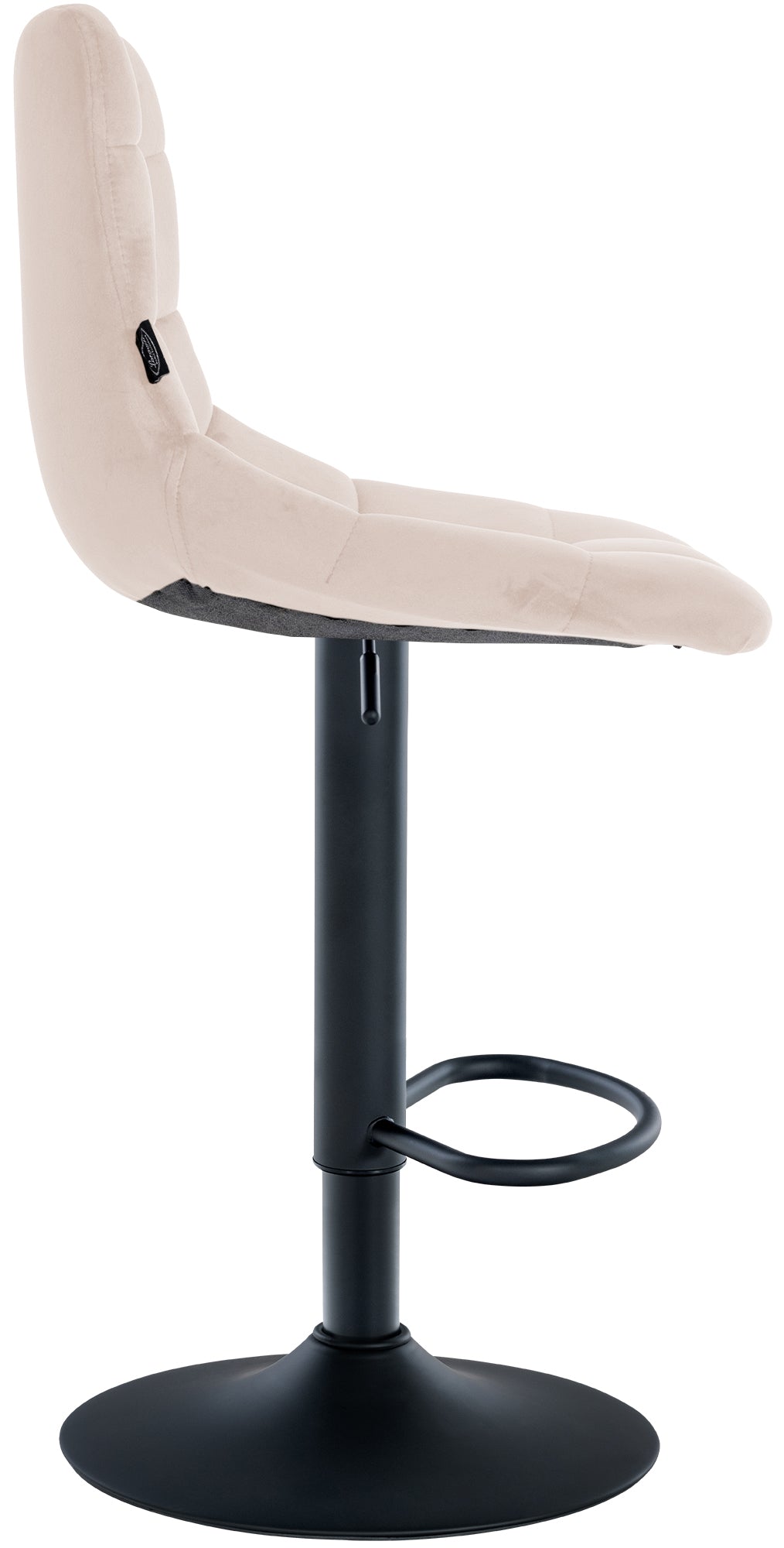 2er Set Barhocker Jerry Samt schwarz – Ansicht 5