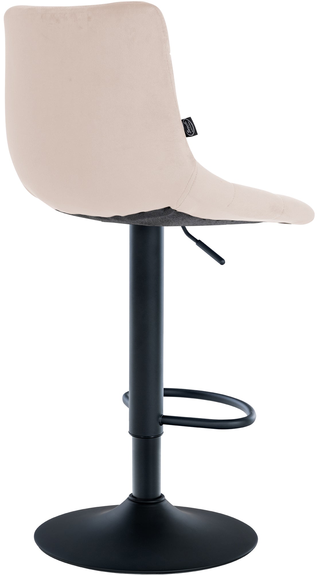 2er Set Barhocker Jerry Samt schwarz – Ansicht 6