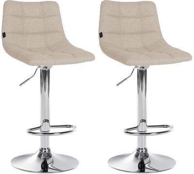 2er Set Barhocker Jerry Stoff chrom