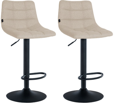2er Set Barhocker Jerry Stoff schwarz