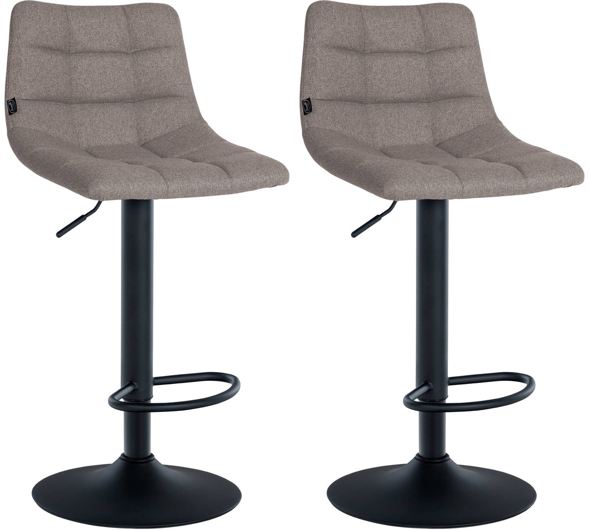 2er Set Barhocker Jerry Stoff schwarz – Ansicht 17