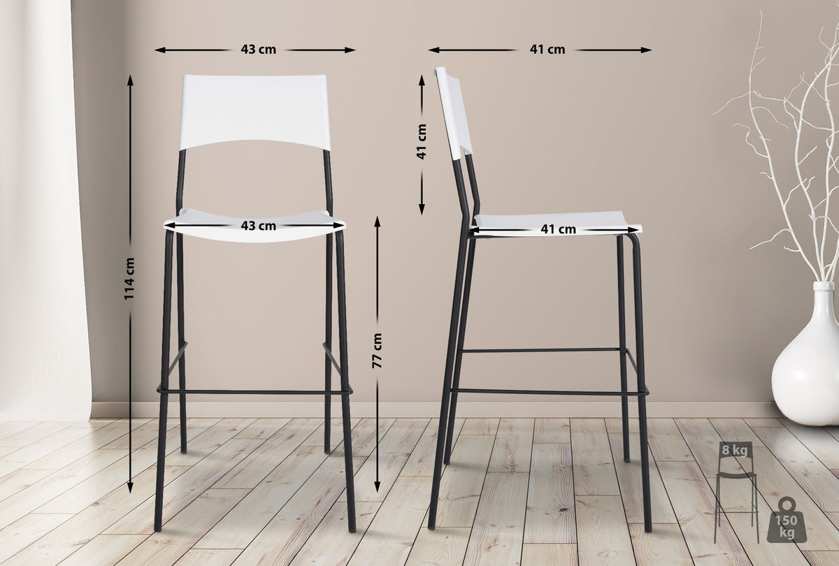 Barhocker Genua Schwarz – Ansicht 10