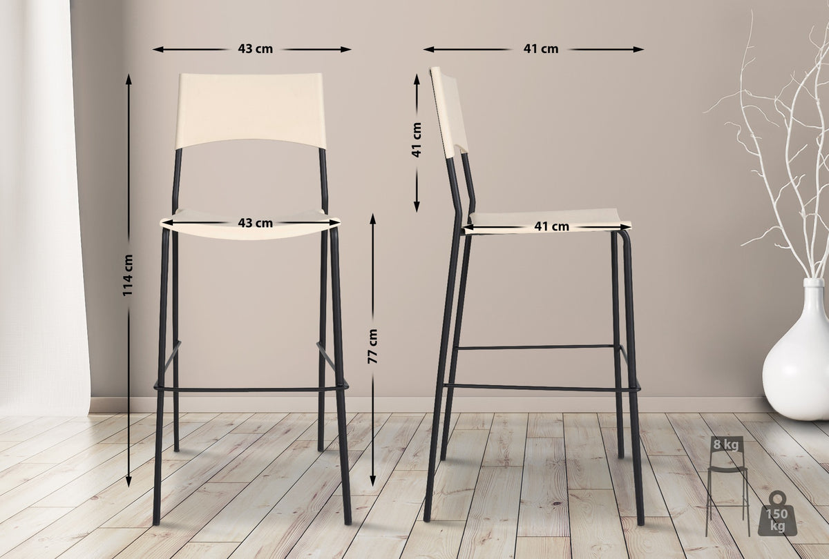Barhocker Genua Schwarz – Ansicht 18