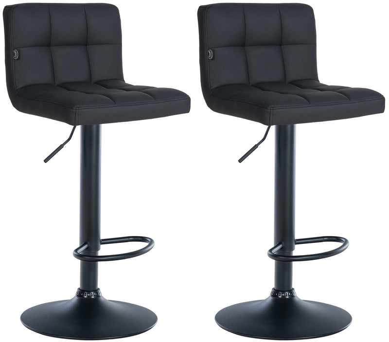 2er Set Barhocker Feni Kunstleder schwarz