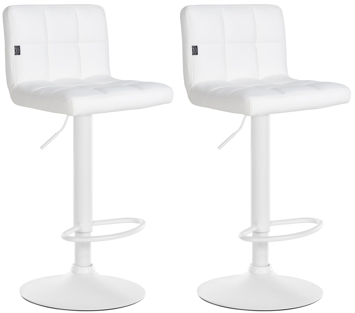 2er Set Barhocker Feni Kunstleder weiß