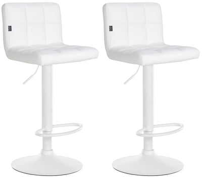 2er Set Barhocker Feni Kunstleder weiß