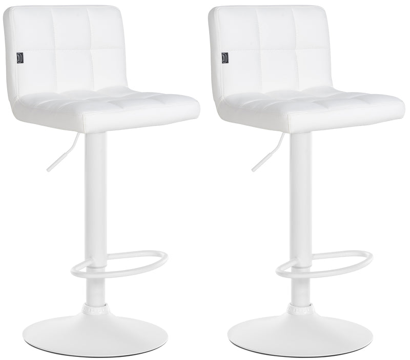 2er Set Barhocker Feni Kunstleder weiß