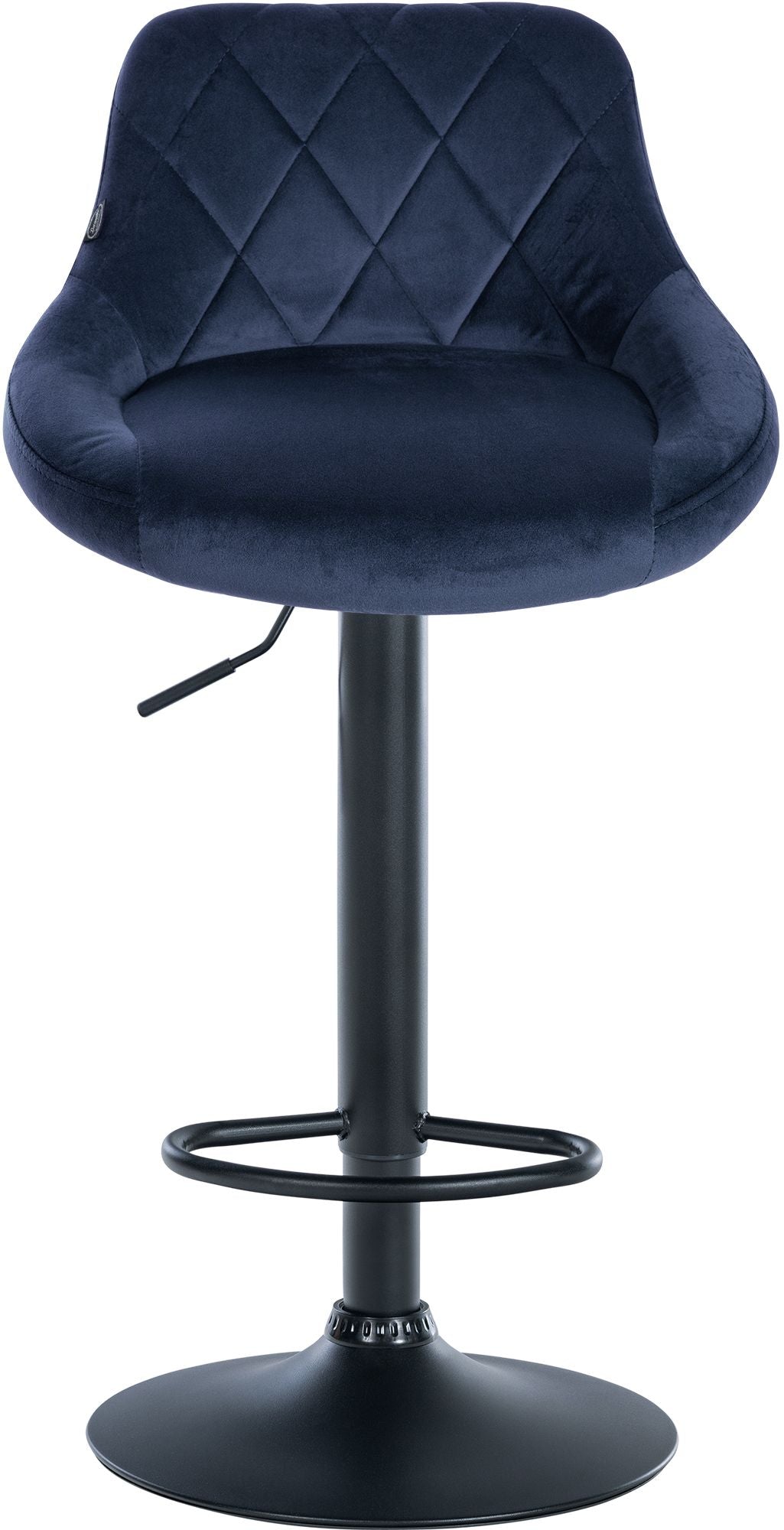 2er Set Barhocker Lazio Samt schwarz – Ansicht 4