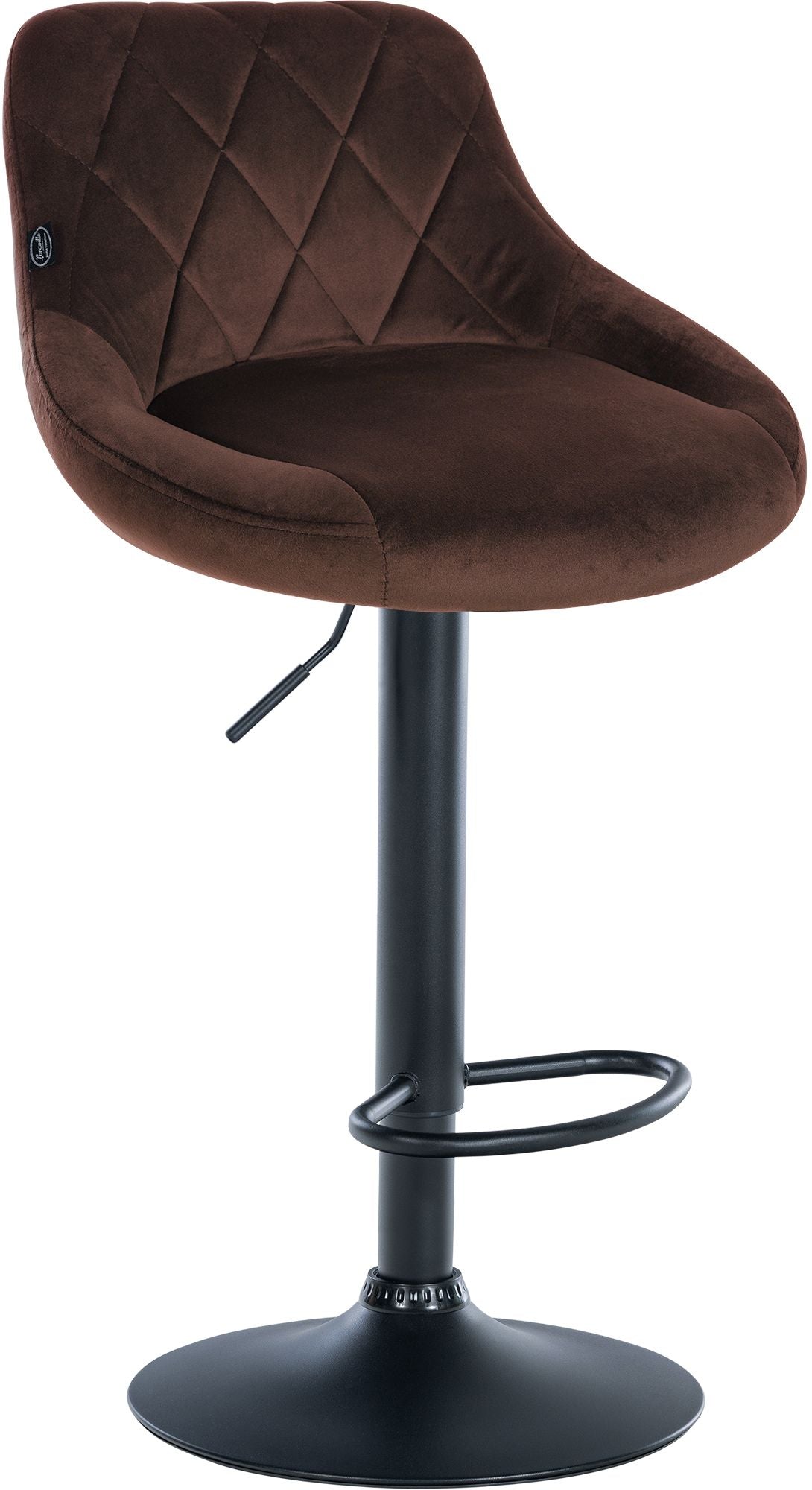 2er Set Barhocker Lazio Samt schwarz – Ansicht 11