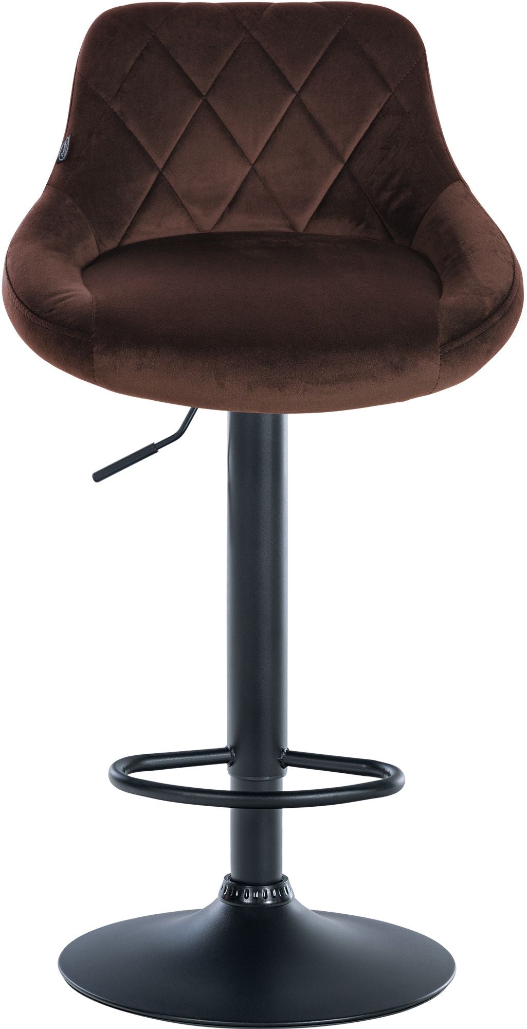 2er Set Barhocker Lazio Samt schwarz – Ansicht 12