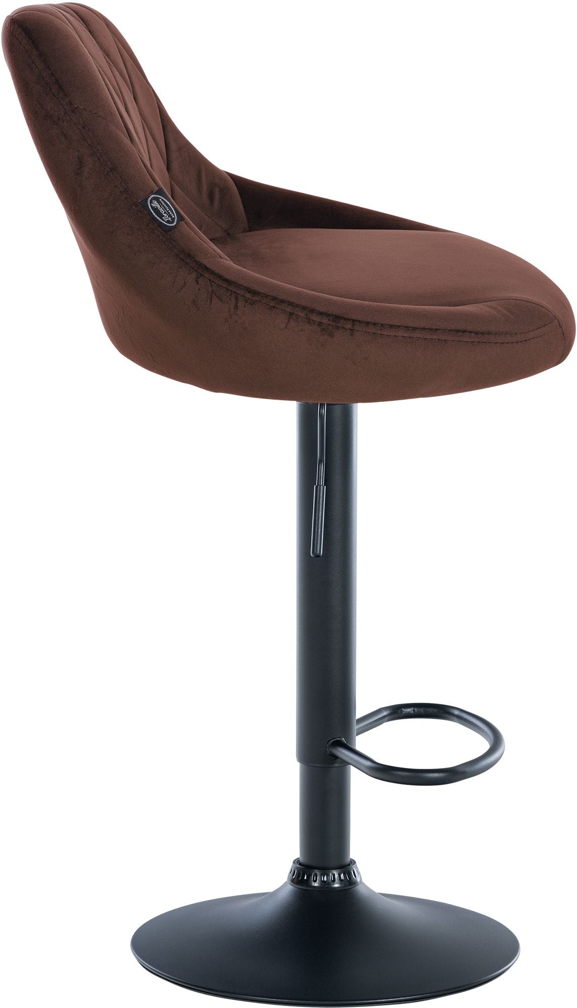 2er Set Barhocker Lazio Samt schwarz – Ansicht 13