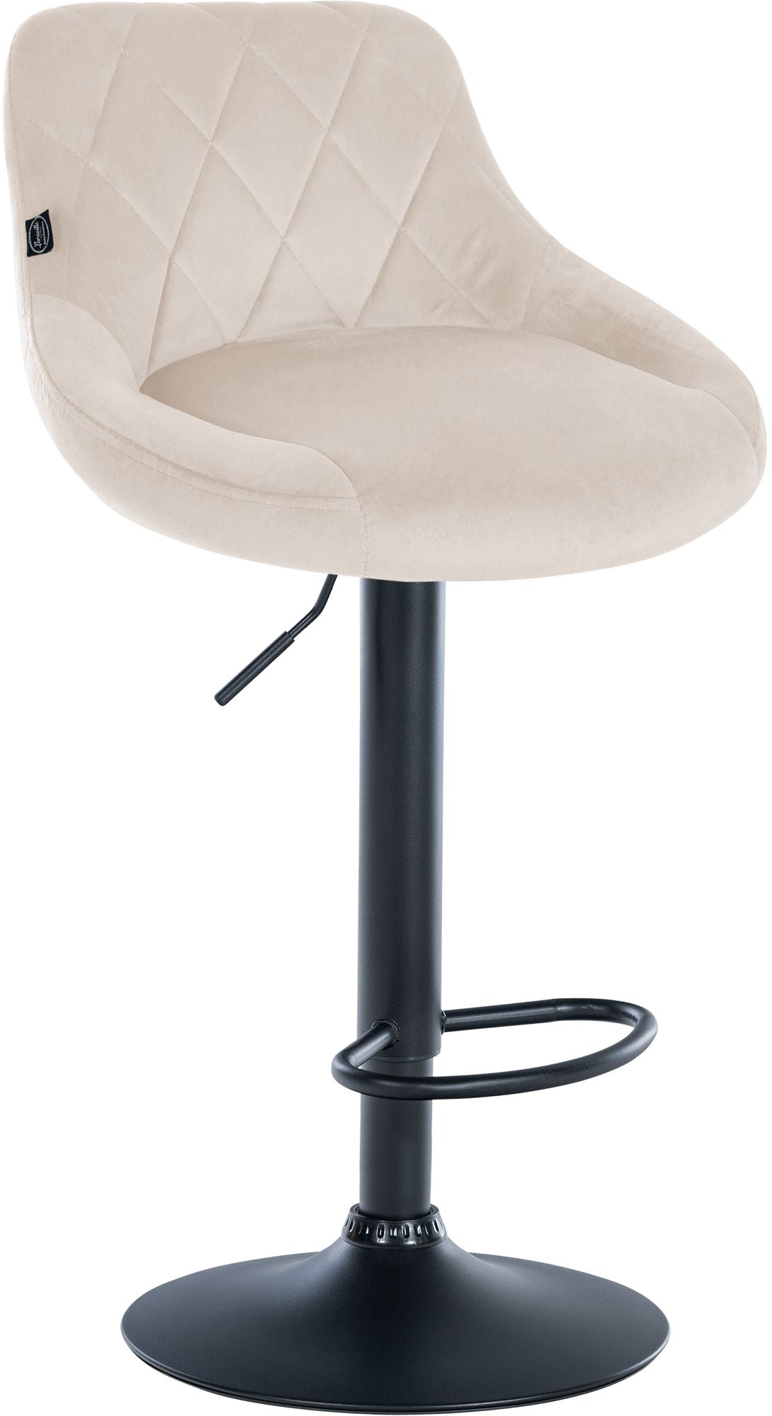 2er Set Barhocker Lazio Samt schwarz – Ansicht 19