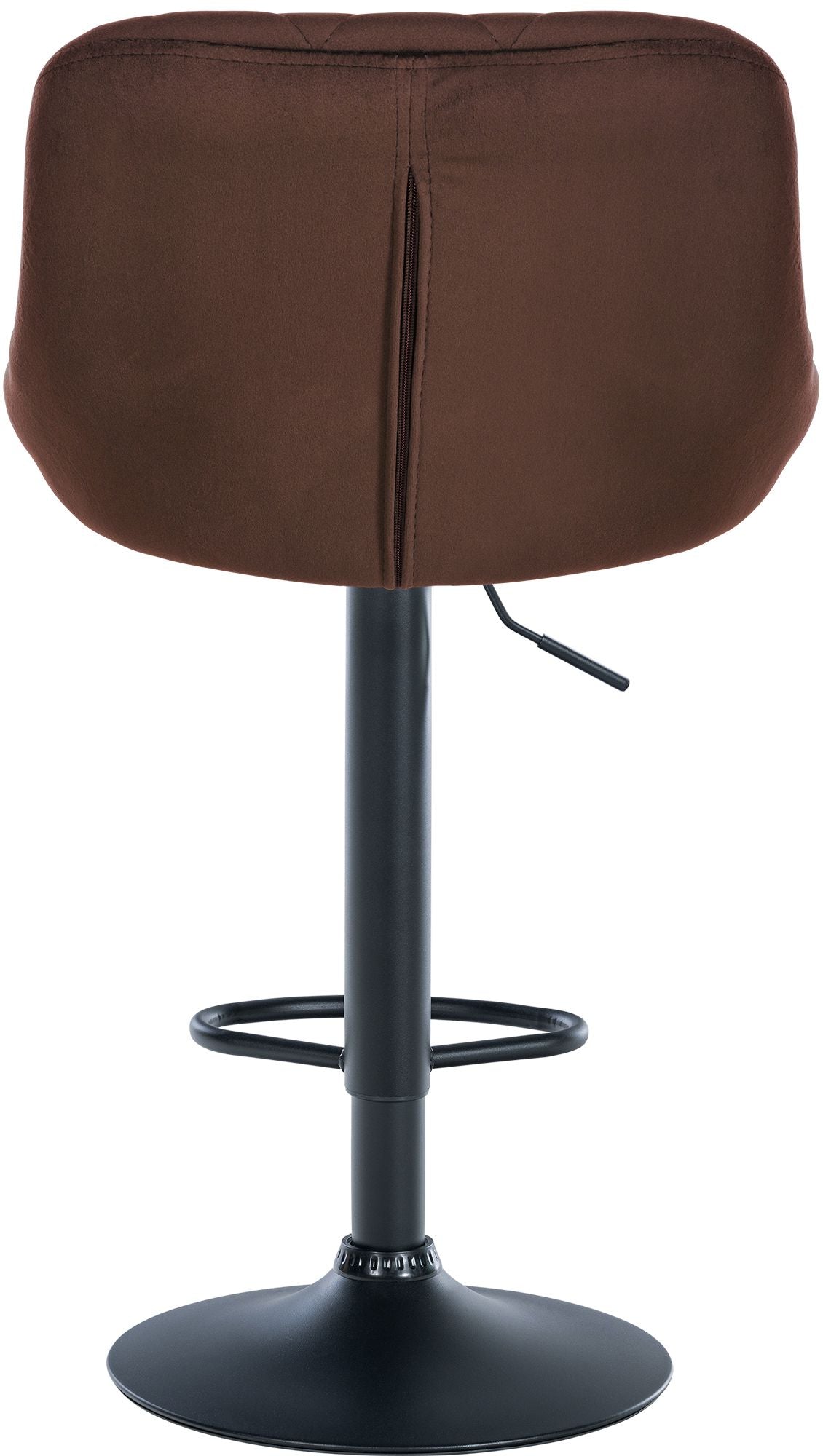 2er Set Barhocker Lazio Samt schwarz – Ansicht 15