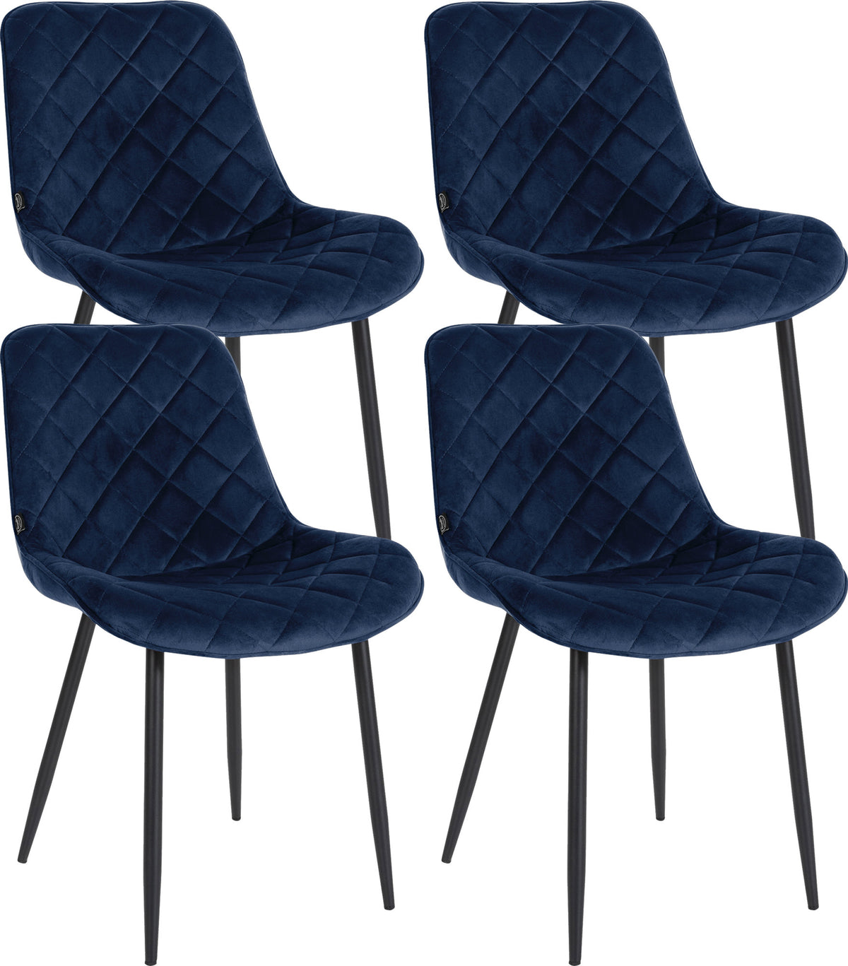 4er Set Stühle Springs Samt