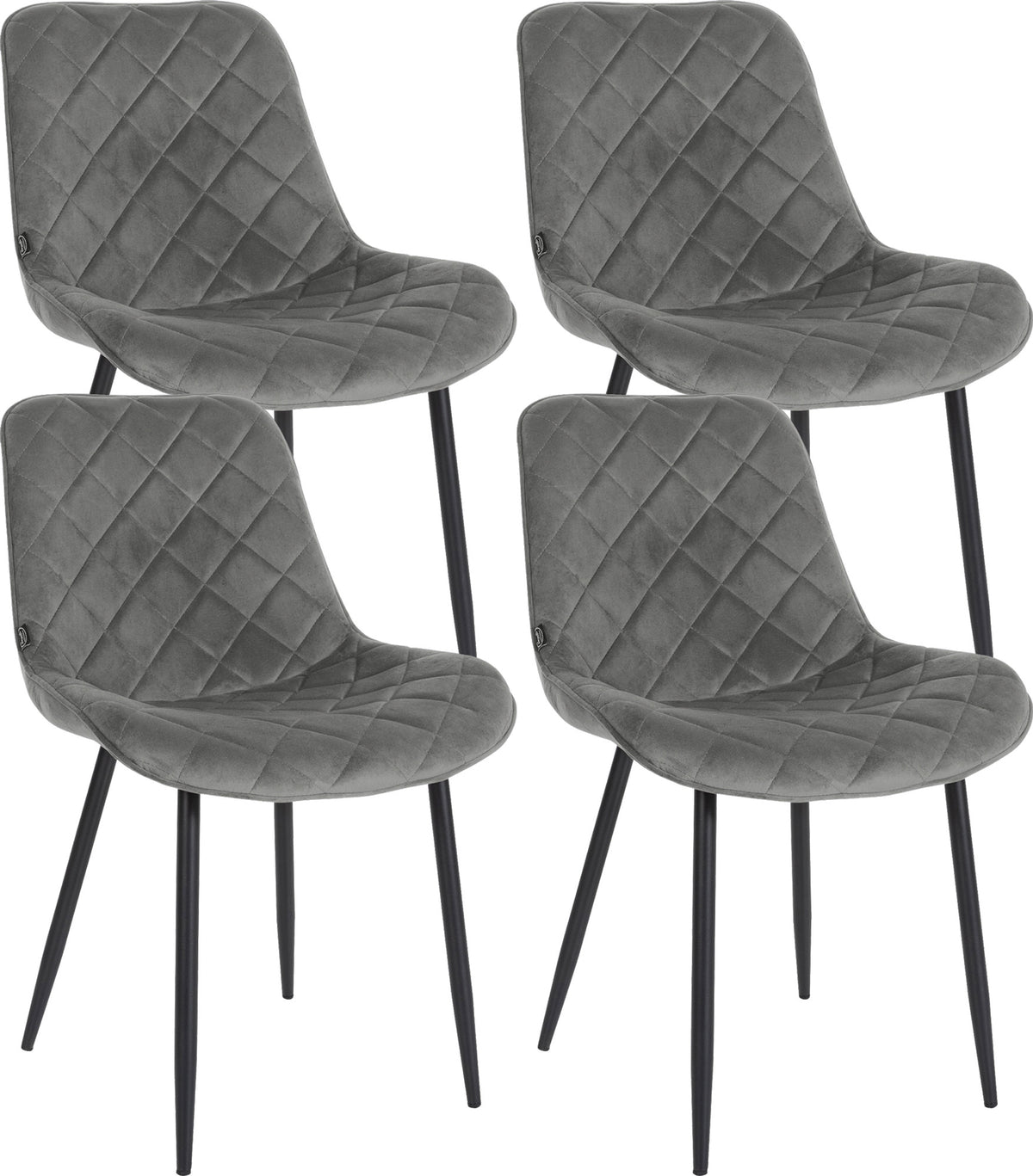4er Set Stühle Springs Samt – Ansicht 17