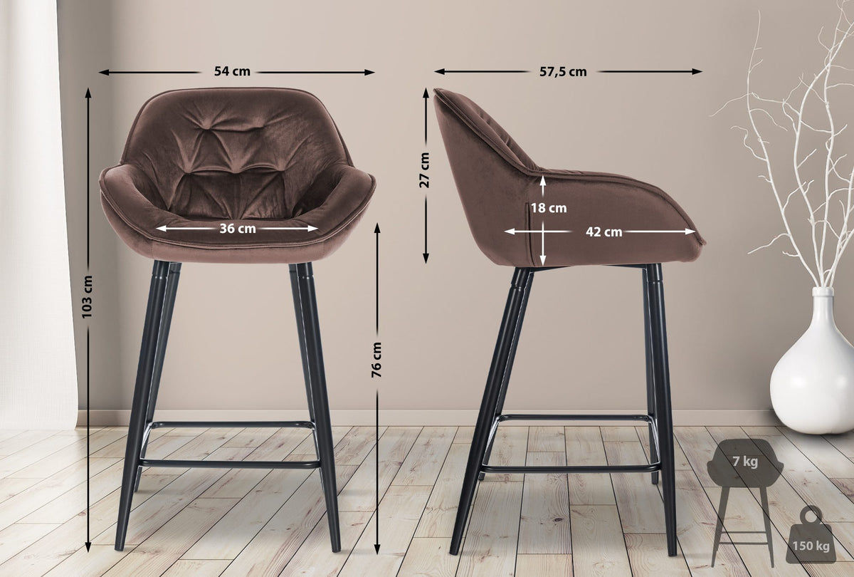 Barhocker Gibson 76 Samt – Ansicht 16