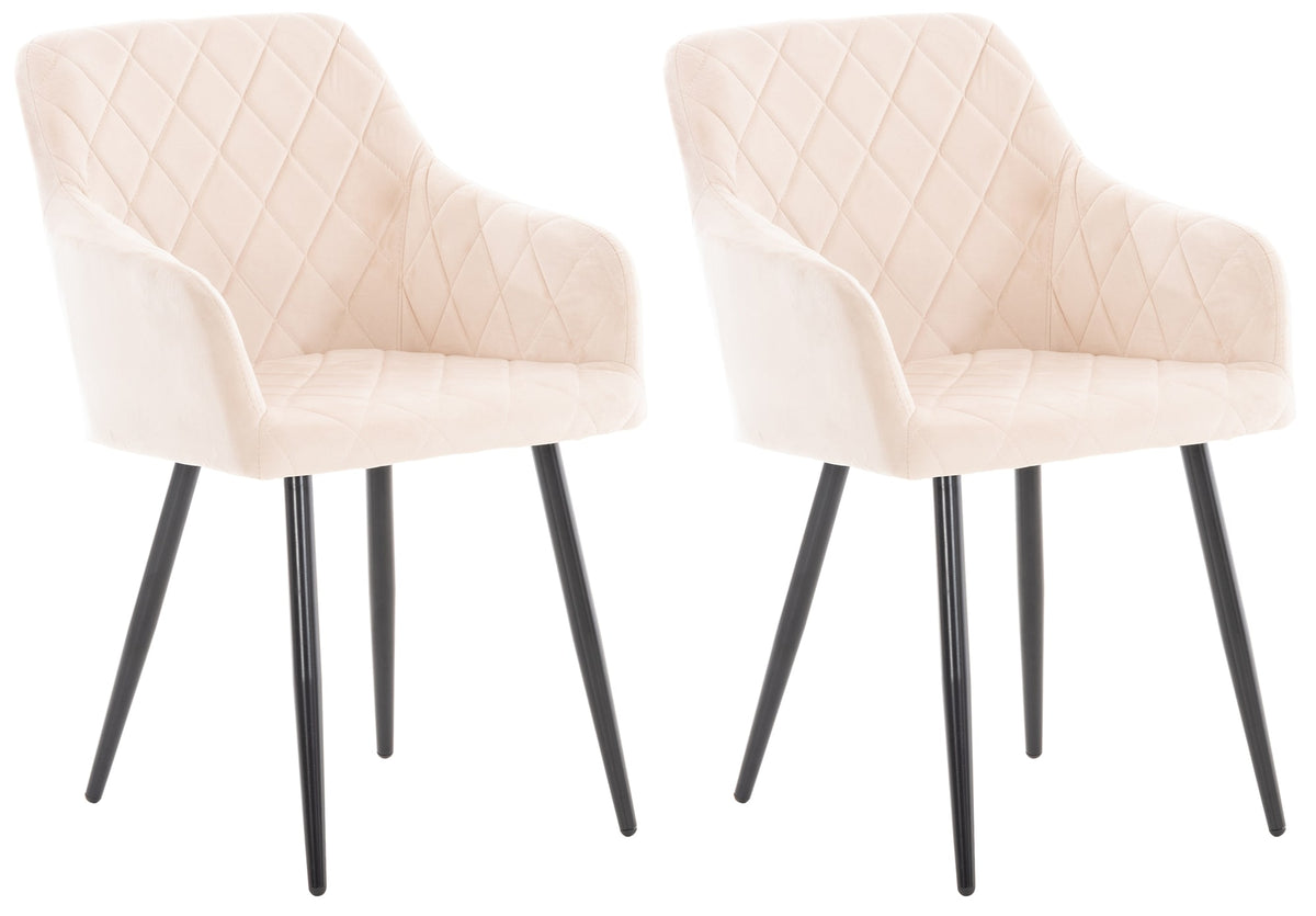 2er Set Esszimmerstuhl Shila Samt – Ansicht 8