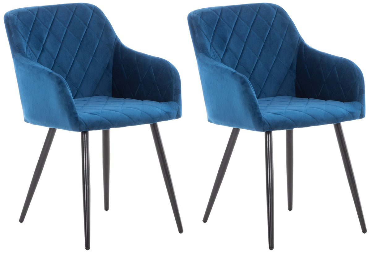 2er Set Esszimmerstuhl Shila Samt – Ansicht 15