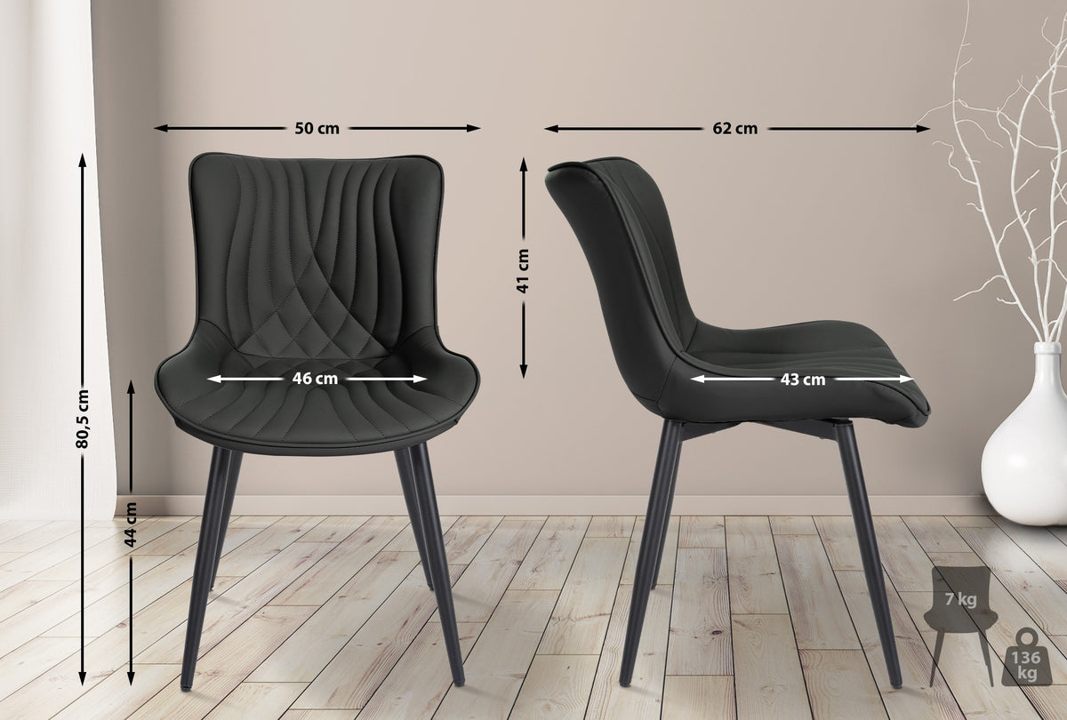 2er Set Stühle Brady Kunstleder – Ansicht 18