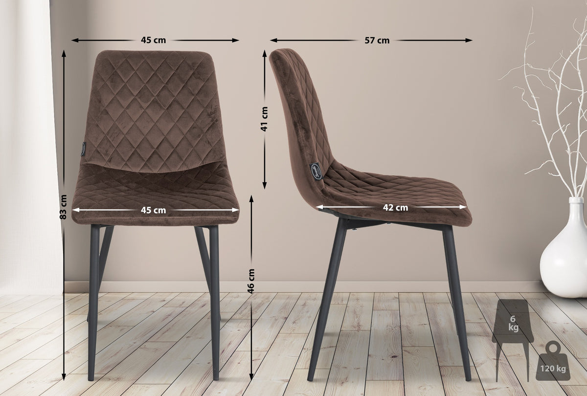 4er Set Stühle Telde Samt – Ansicht 11