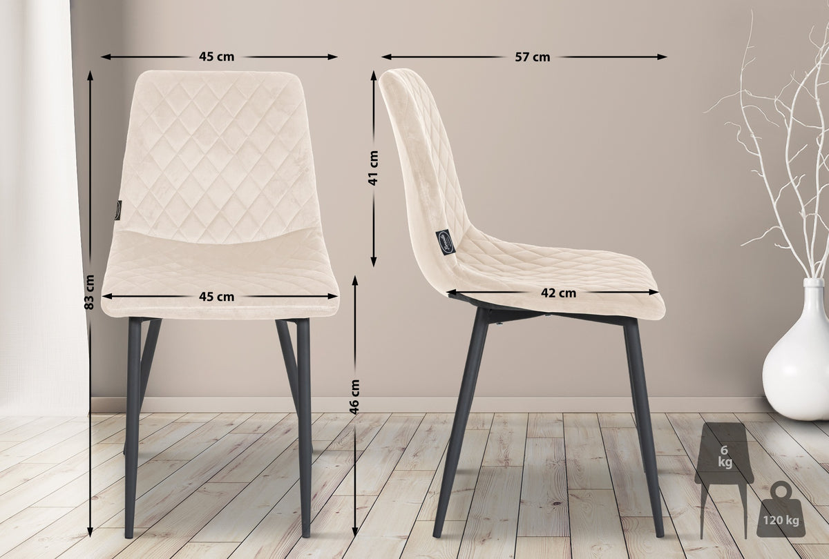 4er Set Stühle Telde Samt – Ansicht 20